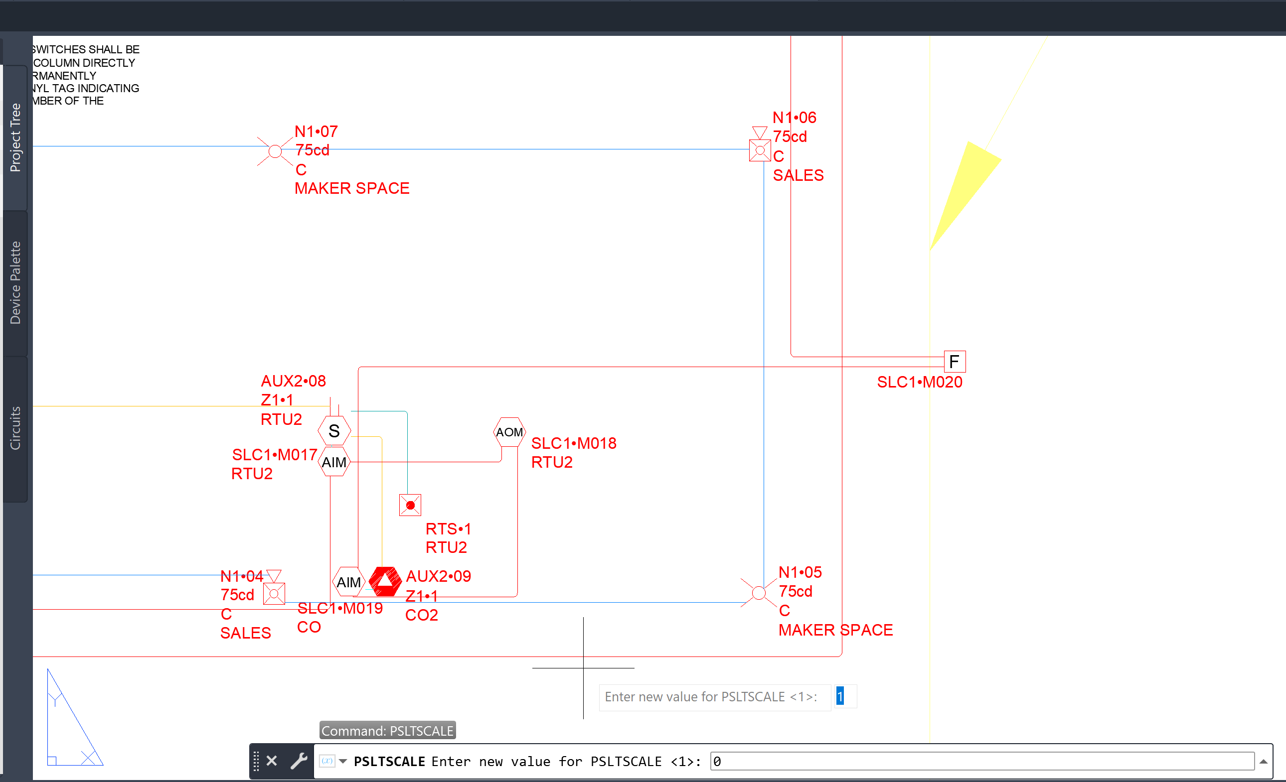 Controlling the appearance of in model and paper space