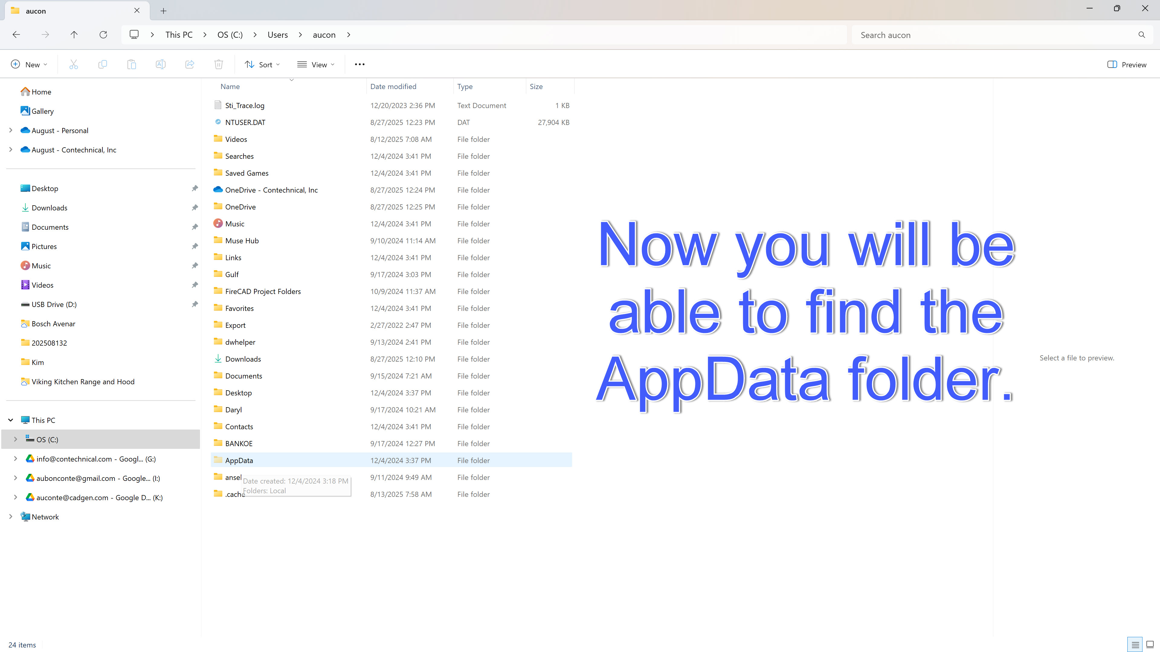 AppData folder