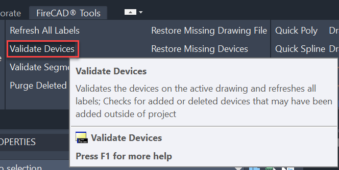 Validate Devices command