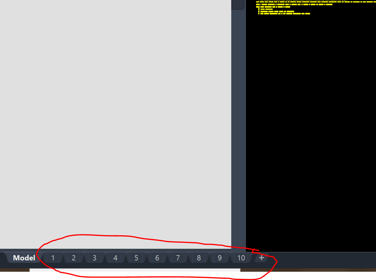Ten layout tabs