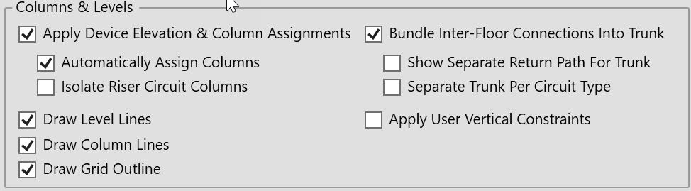 Column & Grid Settings