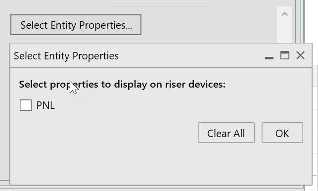 Entity Properties selector